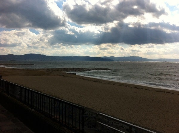 明石 浜の散歩道 海沿いの風景