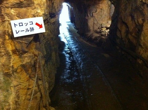 生野銀山の坑道出口