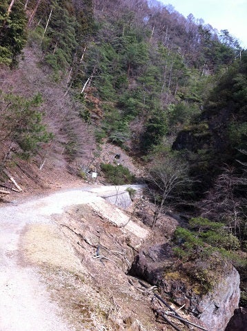 金香瀬旧坑道露頭群の道。完全に山 (2)