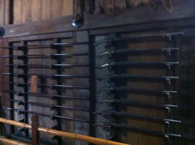 百間廊下に展示された火縄銃